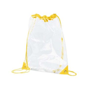 Bagedge BE253 PVC Clear Drawstring Bag - Yellow