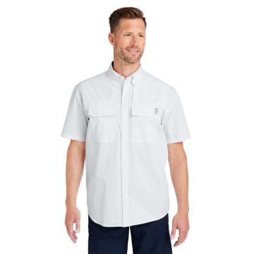 Huk H150183 Creekbed Short Sleeve Dress Shirt - White