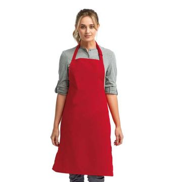 Artisan Collection By Reprime RP150 Recycled Bib Apron - Red