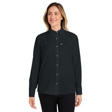 Huk H615006 Women's Tide Point Long Sleeve Shirt - Black