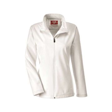 Team 365 TT80W Women's Leader Soft Shell Jacket - White