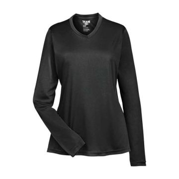 Team 365 TT11WL Women's Zone Performance Long Sleeve T-Shirt - Black