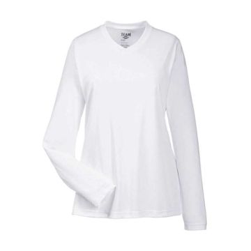 Team 365 TT11WL Women's Zone Performance Long Sleeve T-Shirt - White