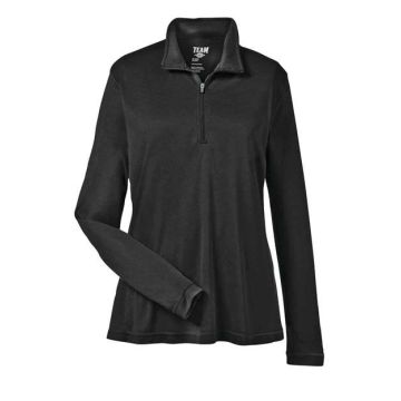 Team 365 TT31W Women's Zone Performance Quarter-Zip Pullover - Black