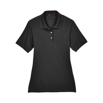 Harriton M265W Women's Easy Blend Polo - Black