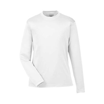Team 365 TT11YL Youth Zone Performance Long Sleeve T-Shirt - White