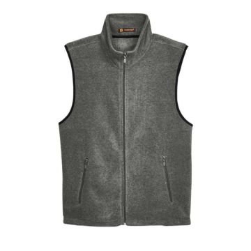 Harriton M985 Fleece Full-Zip Vest - Charcoal
