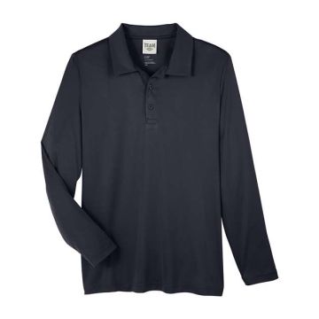 Team 365 TT51L Zone Performance Long Sleeve Polo - Black