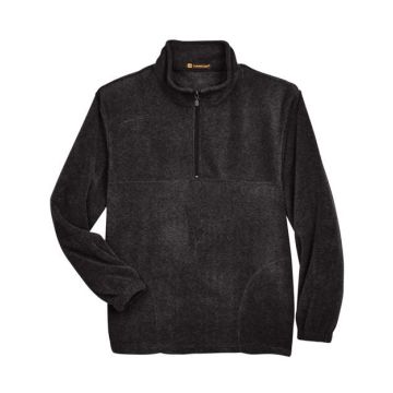 Harriton M980 Quarter-Zip Fleece Pullover - Black