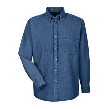 Harriton M550 Long Sleeve Denim Shirt