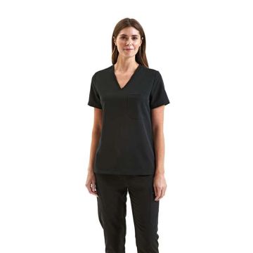 Onna NN300 Women's Limitless V-Neck Stretch Scrub Top - Black