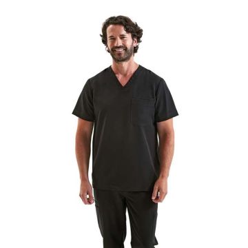 Onna NN200 Limitless V-Neck Stretch Scrub Top - Black