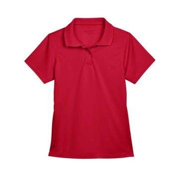 Harriton M315W Women's Polyester Jersey Polo - Red