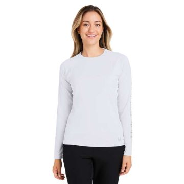 Huk H612L04 Women's Pursuit Long- Sleeve T-Shirt - White