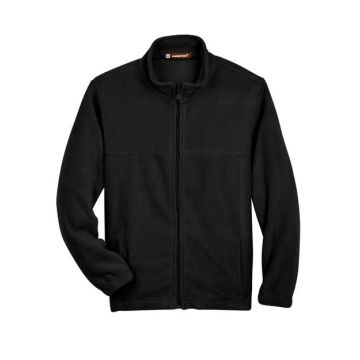 Harriton M990Y Youth Full-Zip Fleece - Black