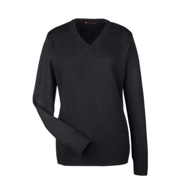 Harriton M420W Womens Pilbloc V-Neck Sweater - Black
