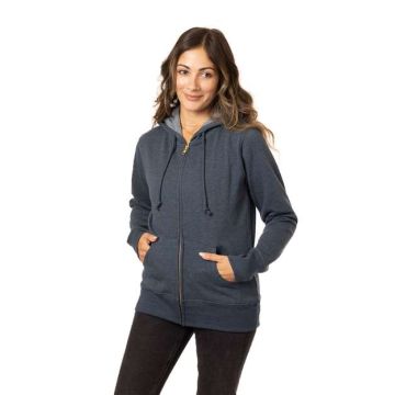 Econscious EC4580 Women's Heathered Full-Zip Hooded Sweatshirt