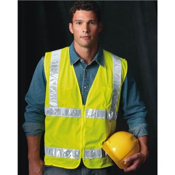 Bayside 3785 USA-Made Mesh Safety Vest