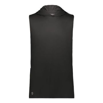 Holloway 222590 CoolCore® Sleeveless Hooded T-Shirt - Black