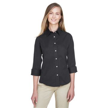 Devon & Jones DP625W Women's Perfect Fit™ Three-Quarter Sleeve Stretch Poplin Dress Shirt