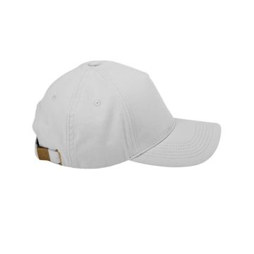 Big Accessories BX034 Five-Panel Brushed Twill Cap - White