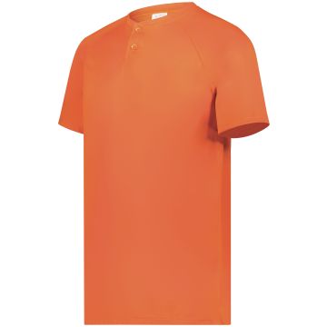 Augusta Sportswear 1565 Attain Wicking Two-Button Baseball Jersey - ORANGE