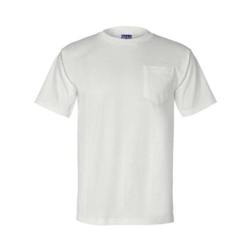 Bayside 3015 Union-Made Pocket T-Shirt - M - White