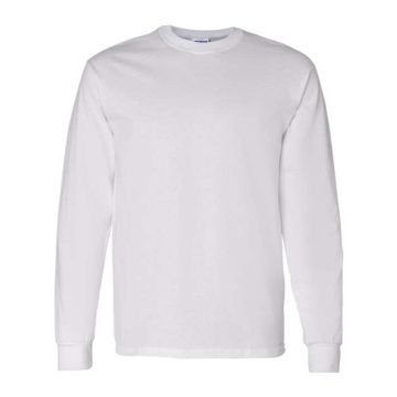 Gildan 5400 Heavy Cotton™ Long Sleeve T-Shirt - S - White