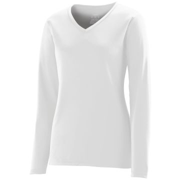 Augusta Sportswear 1788 Ladies NexGen Wicking Long Sleeve Tee - WHITE