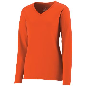 Augusta Sportswear 1788 Ladies NexGen Wicking Long Sleeve Tee - ORANGE