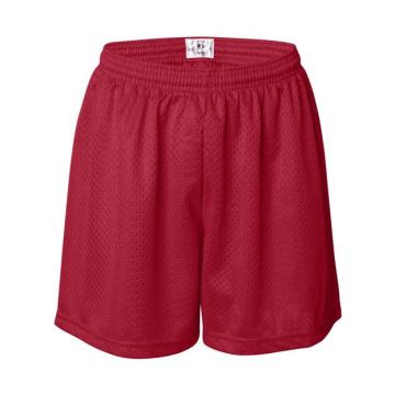 Badger 7216 Women's Pro Mesh 5" Shorts with Solid Liner - S - Red