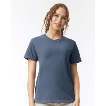 Comfort Colors 6030 Garment-Dyed Heavyweight Pocket T-Shirt - S - Red