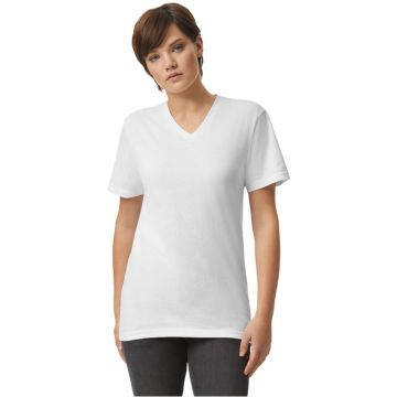 American Apparel 2006CVC Unisex CVC V-Neck T-Shirt - WHITE