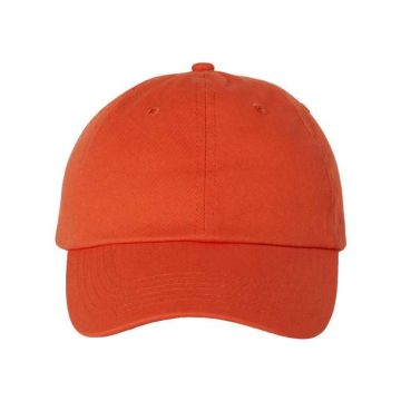 Valucap VC300A Adult Bio-Washed Classic Dad Hat - Adjustable - Orange
