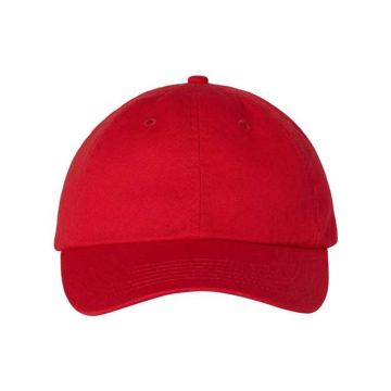 Valucap VC300A Adult Bio-Washed Classic Dad Hat - Adjustable - Red