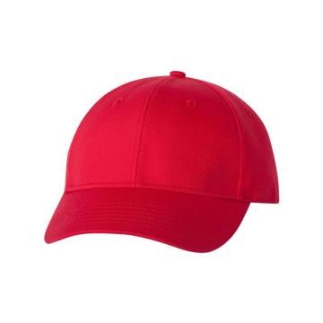 Valucap VC100 Lightweight Twill Cap - Adjustable - Red