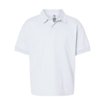 Gildan 8800B DryBlend® Youth Jersey Polo - S - White