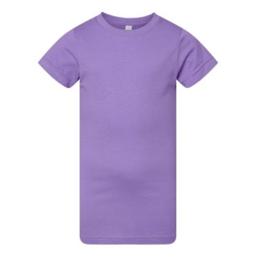 Lat 2616 Girls' Fine Jersey Tee - XS - Lavender