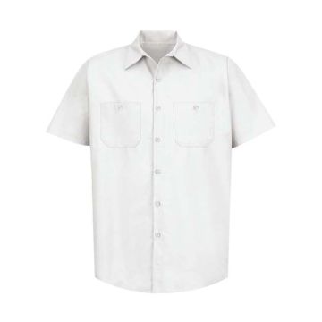 Red Kap SP24 Industrial Short Sleeve Work Shirt - 5XL - White