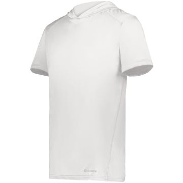Augusta Sportswear 222142 Short Sleeve Hoodie Powered by Coolcore® - WHITE