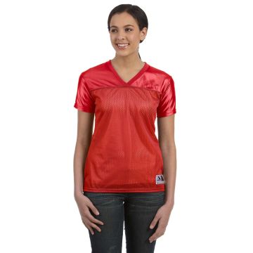 Augusta Sportswear 250 Ladies' Junior Fit Replica Football T-Shirt - RED