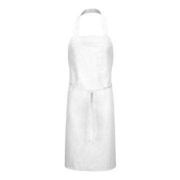 Chef Designs 1430 Bib Apron - One Size - White