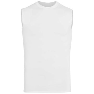 Augusta Sportswear 2602 Adult Hyperform Compress Sleeveless Shirt - WHITE