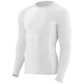 Augusta Sportswear 2605 Youth Hyperform Compression Long Sleeve Tee - WHITE