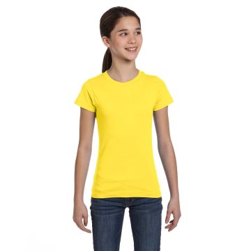LAT 2616 Girls' Fine Jersey T-Shirt - YELLOW