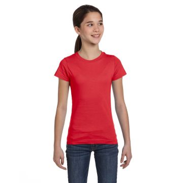 LAT 2616 Girls' Fine Jersey T-Shirt - RED