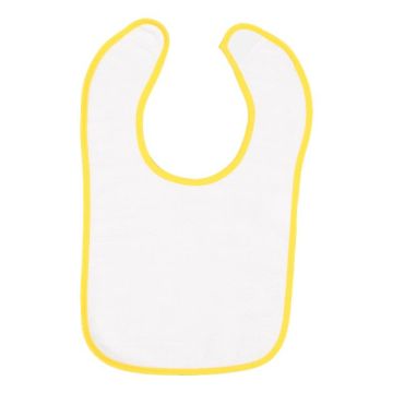 Rabbit Skins 1003 Infant Contrast Trim Terry Bib - One Size - Gold