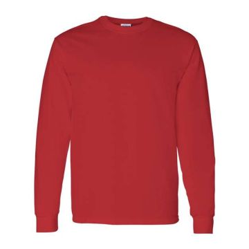 Gildan 5400 Heavy Cotton™ Long Sleeve T-Shirt - S - Red