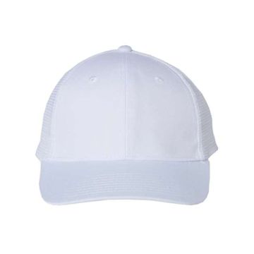 Valucap VC400 Mesh-Back Twill Trucker Cap - Adjustable - White