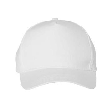 Valucap 8869 Five-Panel Twill Cap - Adjustable - White